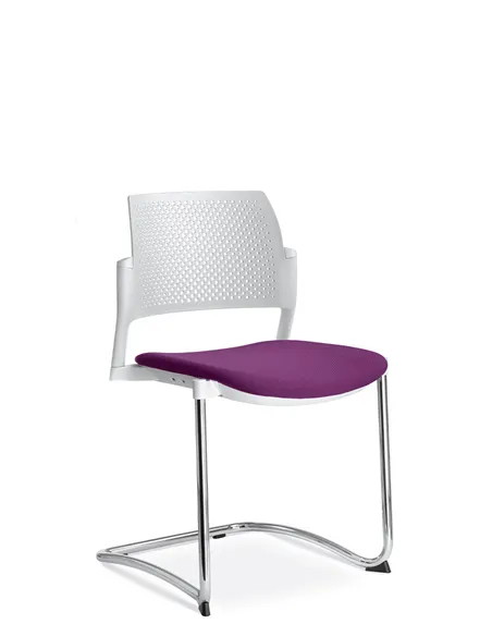 Кресло LD SEATING DREAM+ 101WH-Z для посетителей, на полозьях