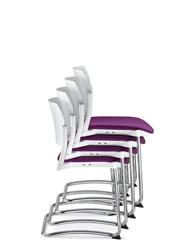 Кресло LD SEATING DREAM+ 101WH-Z для посетителей, на полозьях