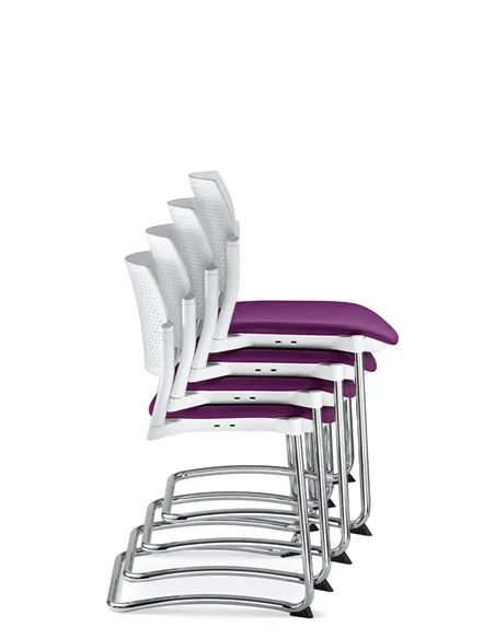 Кресло LD SEATING DREAM+ 101WH-Z для посетителей, на полозьях