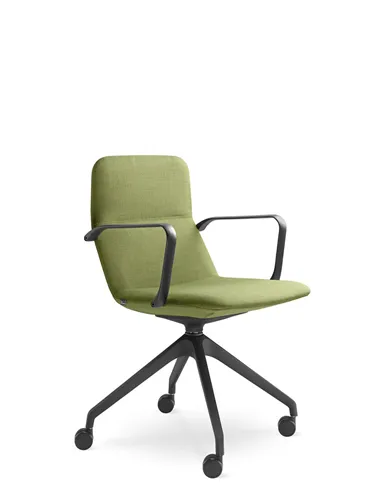 Конференц-кресло LD SEATING FLEXI LIGHT CHL, BR, F95-BL, на колесах
