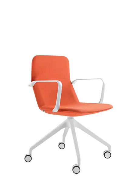Конференц-кресло LD SEATING FLEXI LIGHT CHL, BR, F95-WH, на колесах