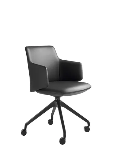 Конференц-кресло LD SEATING MELODY MEETING 360, F95-BL на колесах