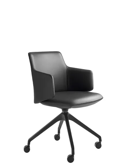 Конференц-кресло LD SEATING MELODY MEETING 360, F95-BL на колесах