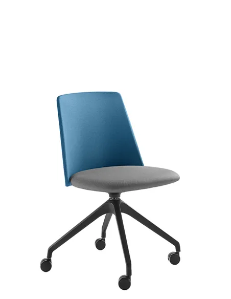 Крісло LD SEATING MELODY CHAIR 361, F95-BL для відвідувачів, на колесах