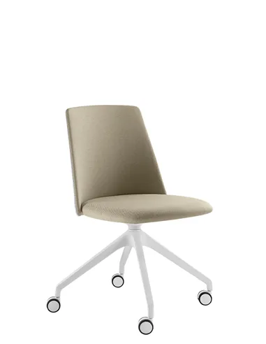 Крісло LD SEATING MELODY CHAIR 361, F95-WH для відвідувачів, на колесах
