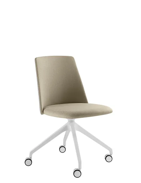 Крісло LD SEATING MELODY CHAIR 361, F95-WH для відвідувачів, на колесах