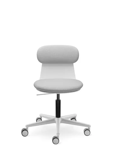 Крісло LD SEATING ZOE 220-WH для відвідувачів, на колесах