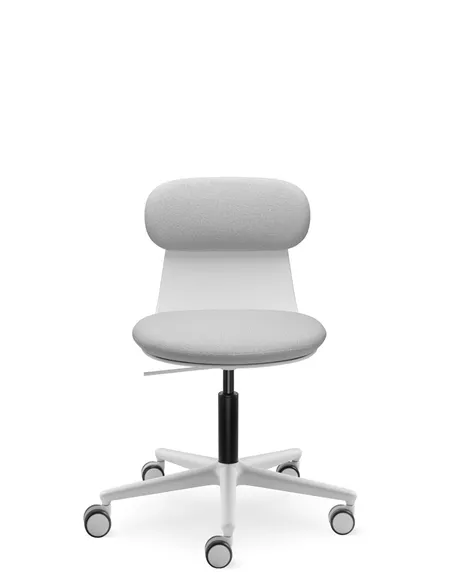 Крісло LD SEATING ZOE 220-WH для відвідувачів, на колесах