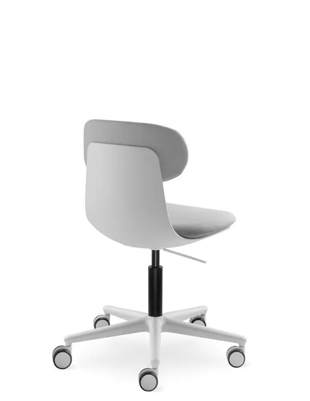 Крісло LD SEATING ZOE 220-WH для відвідувачів, на колесах