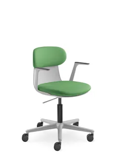 Крісло LD SEATING ZOE 220-GR, BR для відвідувачів, на колесах