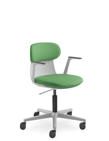 Крісло LD SEATING ZOE 220-GR, BR для відвідувачів, на колесах