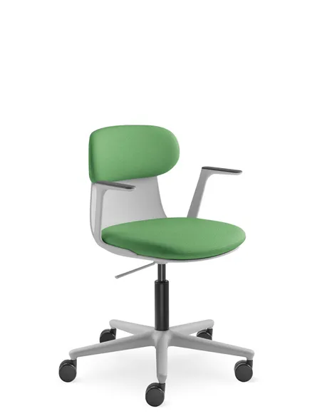 Крісло LD SEATING ZOE 220-GR, BR для відвідувачів, на колесах