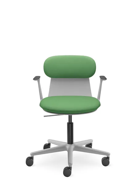 Крісло LD SEATING ZOE 220-GR, BR для відвідувачів, на колесах