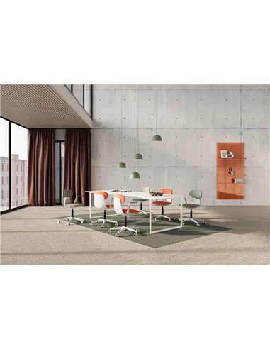 Крісло LD SEATING ZOE 220-GR, BR для відвідувачів, на колесах