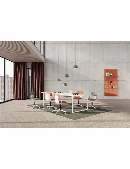 Крісло LD SEATING ZOE 220-GR, BR для відвідувачів, на колесах