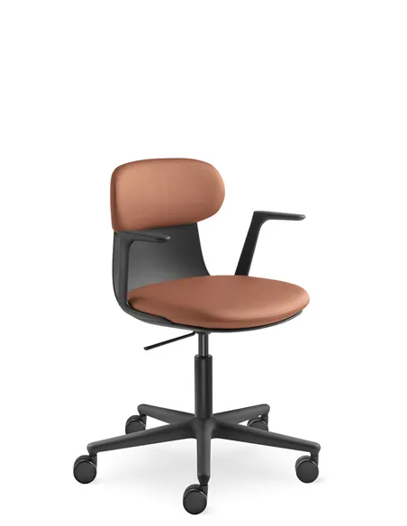 Крісло LD SEATING ZOE 220-BL, BR для відвідувачів, на колесах