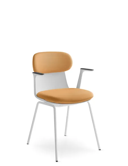Крісло LD SEATING ZOE 221-WH-N0, BR для відвідувачів, на ніжках