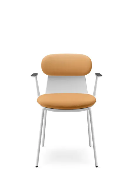 Крісло LD SEATING ZOE 221-WH-N0, BR для відвідувачів, на ніжках