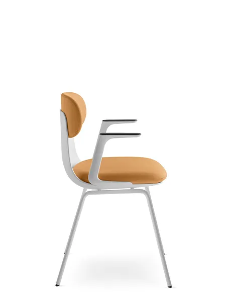 Крісло LD SEATING ZOE 221-WH-N0, BR для відвідувачів, на ніжках
