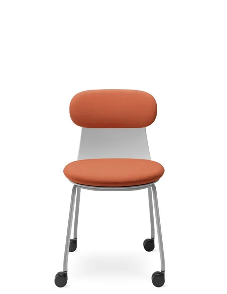 Крісло LD SEATING ZOE 222-GR-N2 для відвідувачів, на колесах