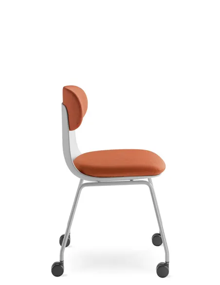 Крісло LD SEATING ZOE 222-GR-N2 для відвідувачів, на колесах