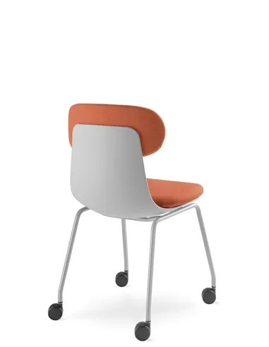 Крісло LD SEATING ZOE 222-GR-N2 для відвідувачів, на колесах