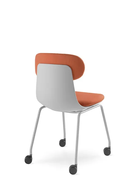 Крісло LD SEATING ZOE 222-GR-N2 для відвідувачів, на колесах