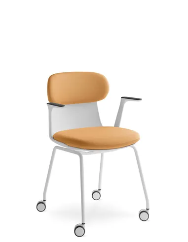 Крісло LD SEATING ZOE 222-WH-N0, BR для відвідувачів, на колесах