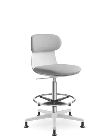 Крісло LD SEATING ZOE 223-WH, поворотне, з високим газліфтом