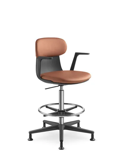 Крісло LD SEATING ZOE 223-BL, BR поворотне, з високим газліфтом