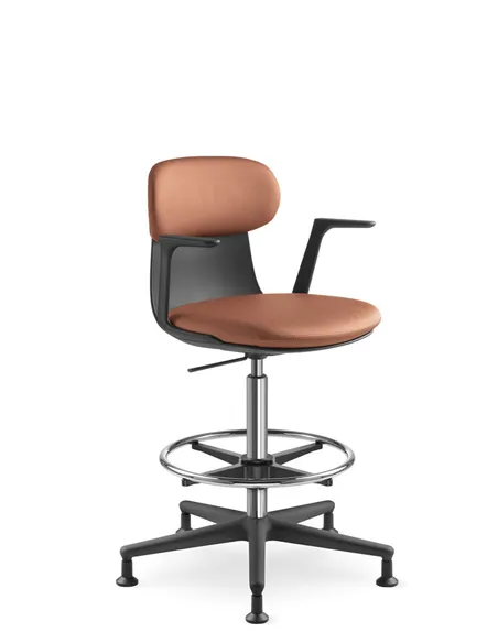 Крісло LD SEATING ZOE 223-BL, BR поворотне, з високим газліфтом
