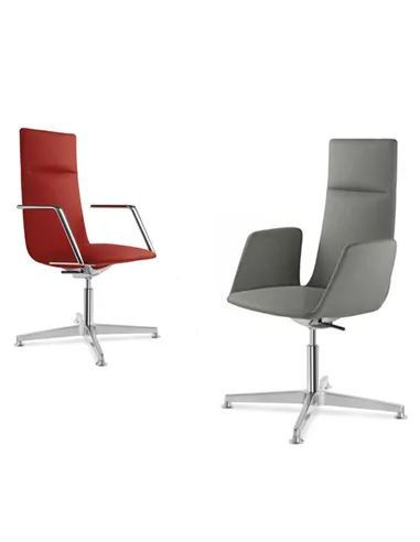 Крісло LD SEATING HARMONY MODERN 885, F34-N6 шкіряне, із середньою спинкою