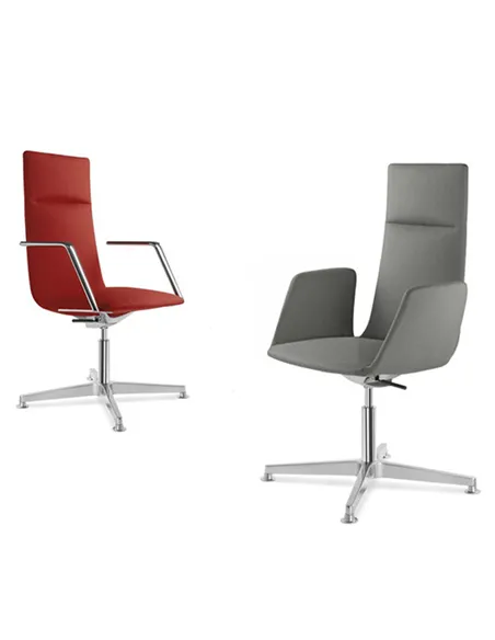 Крісло LD SEATING HARMONY MODERN 885, F34-N6 шкіряне, із середньою спинкою