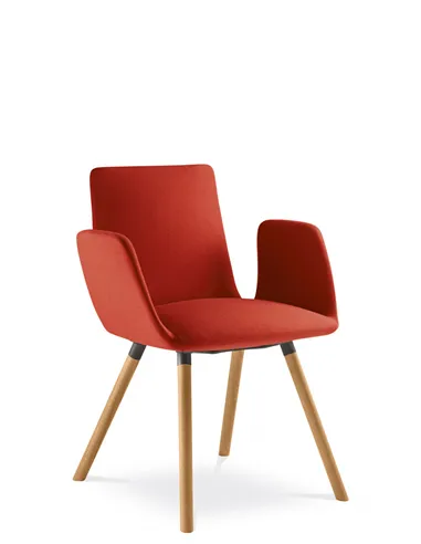 Конференц-крісло LD SEATING HARMONY MODERN 870-D, на дерев'яних ніжках