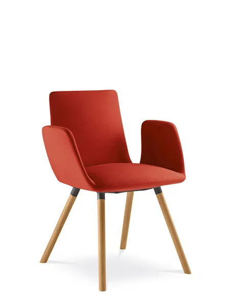 Конференц-крісло LD SEATING HARMONY MODERN 870-D, на дерев'яних ніжках