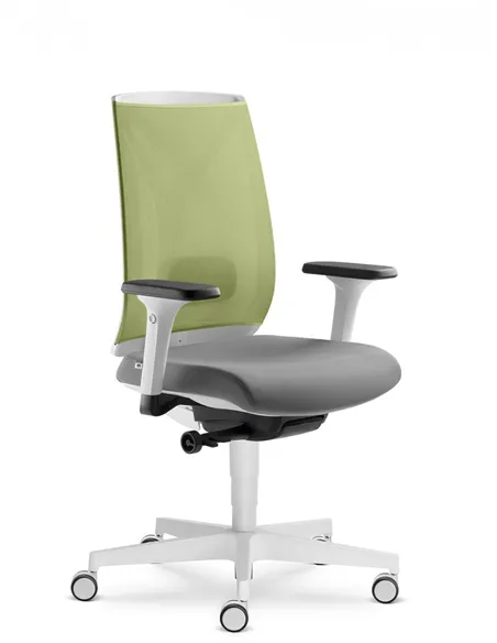 Кресло LD SEATING LEAF 504-SYA эргономичное, белый корпус