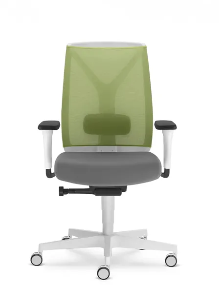 Кресло LD SEATING LEAF 504-SYA эргономичное, белый корпус