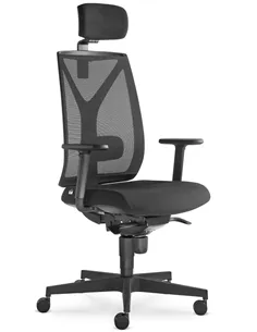 Кресло LD SEATING LEAF 503-SY, HO эргономичное, черный корпус