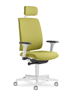 Кресло LD SEATING LEAF 501-SYA, HO эргономичное, белый корпус