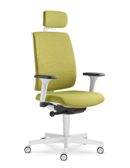 Кресло LD SEATING LEAF 501-SYA, HO эргономичное, белый корпус