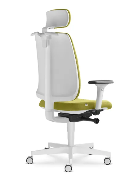 Кресло LD SEATING LEAF 501-SYA, HO эргономичное, белый корпус
