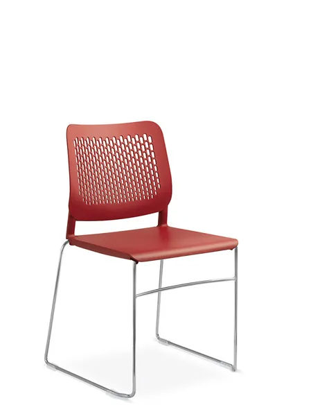 Кресло LD SEATING TIME 160-Q-N4 для посетителей, на полозьях