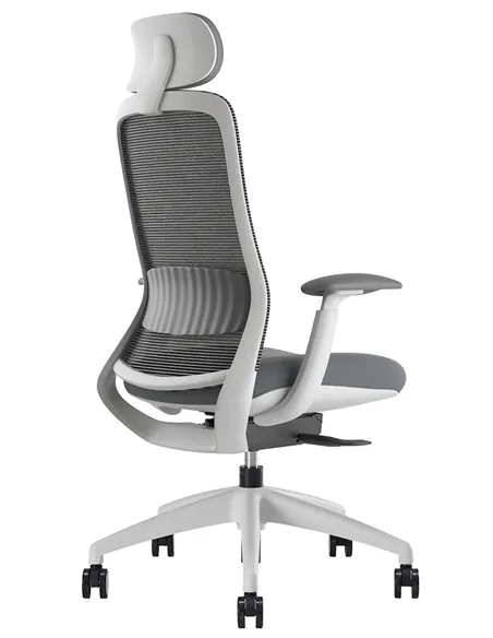 Крісло KRESLALUX BELLA WS HD LIGHT GREY, ергономічне, з підголівником