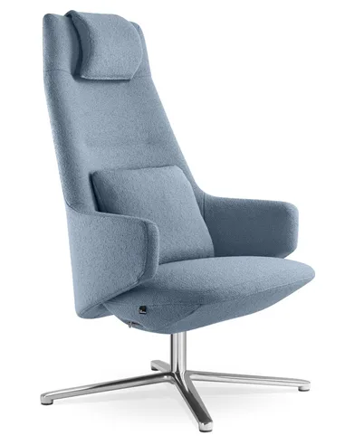 Крісло LD SEATING MELODY LOUNGE ML-XL-FR, N6 тканинне, з високою спинкою
