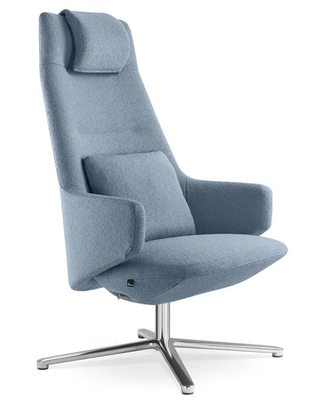 Крісло LD SEATING MELODY LOUNGE ML-XL-FR, N6 тканинне, з високою спинкою