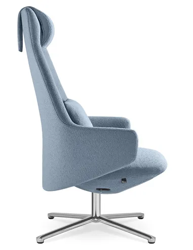 Крісло LD SEATING MELODY LOUNGE ML-XL-FR, N6 тканинне, з високою спинкою
