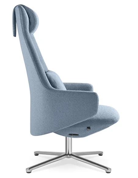 Крісло LD SEATING MELODY LOUNGE ML-XL-FR, N6 тканинне, з високою спинкою