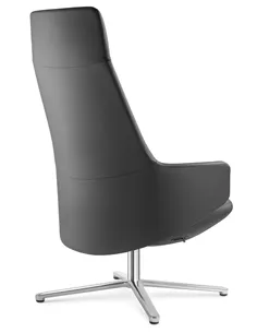 Крісло LD SEATING MELODY LOUNGE ML-XL-FR, N6 шкіряне, з високою спинкою 2