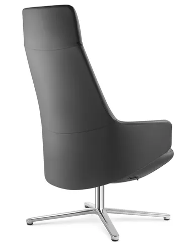Крісло LD SEATING MELODY LOUNGE ML-XL-FR, N6 шкіряне, з високою спинкою
