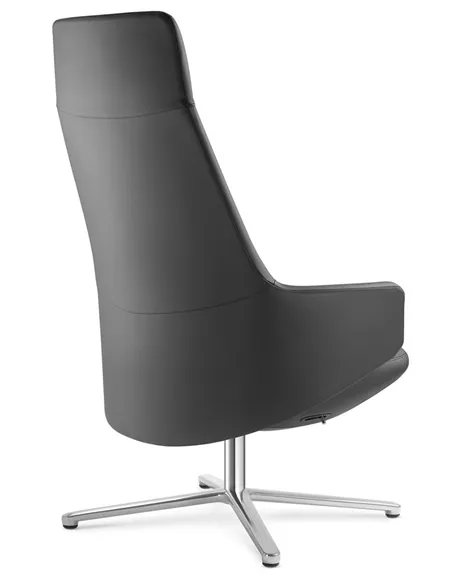 Крісло LD SEATING MELODY LOUNGE ML-XL-FR, N6 шкіряне, з високою спинкою